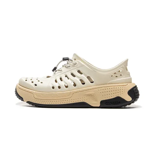 Li Ning Pan Gu Trek EVA Slip Resistant Abrasion Resistant Breathable Grip River Trekking Shoes Unisex Ecru