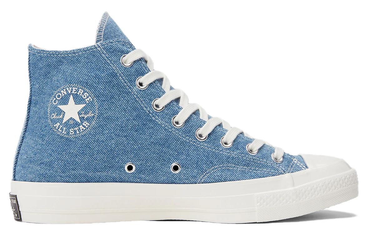 Кеды Converse Chuck 70 Renew Denim (светло-сине-белые) — Светло-синий / белый — фото 2