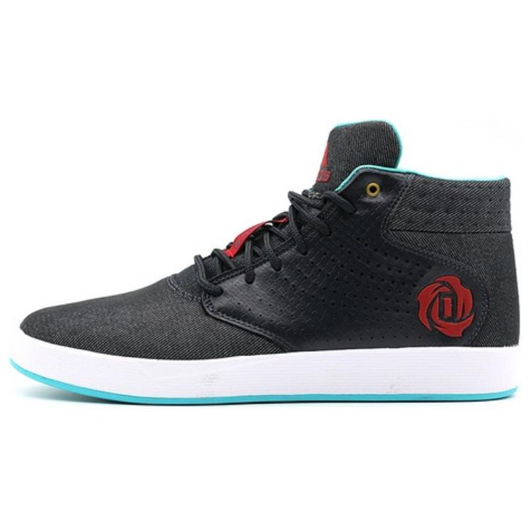 Adidas D Rose Lakeshore Slip Resistant Abrasion Resistant Mid top Basketball Shoes Men's Black