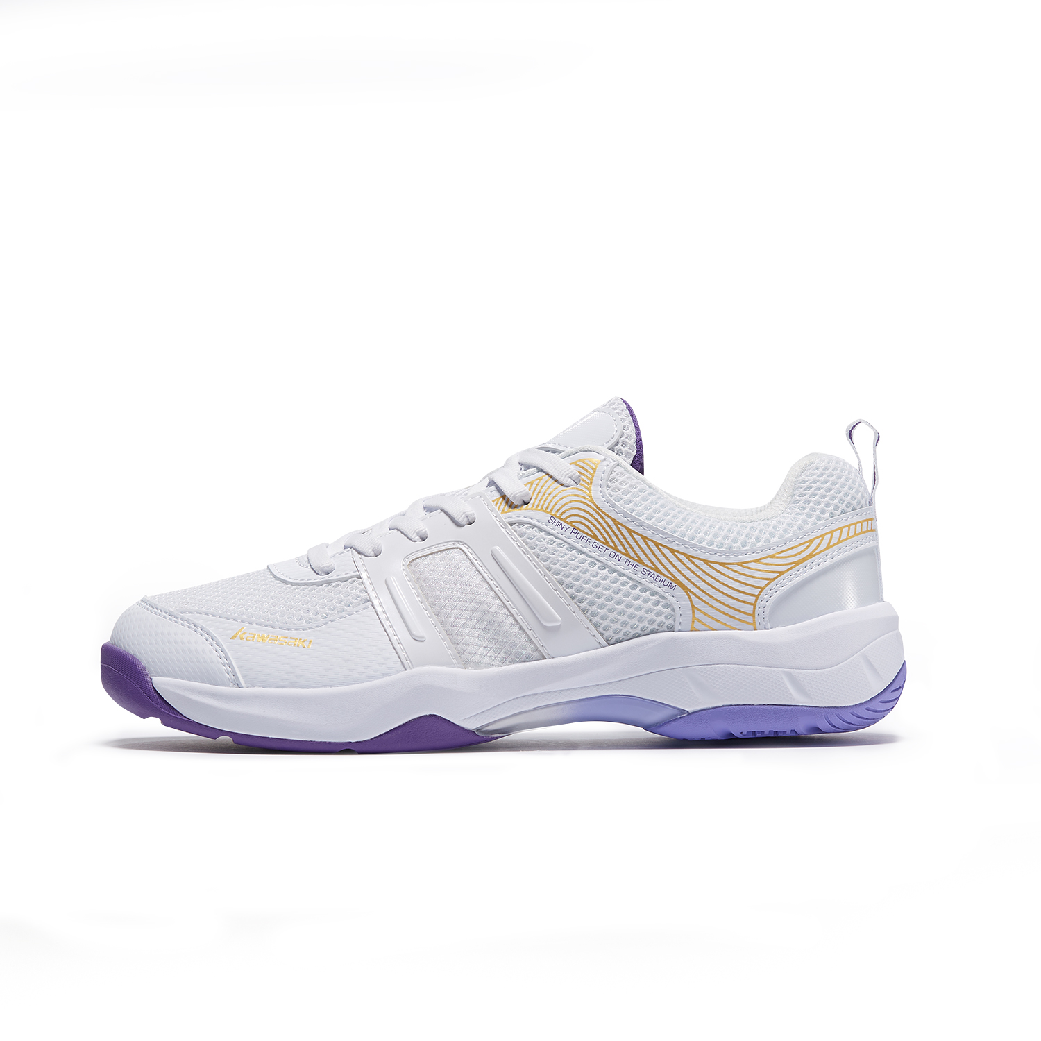 Kawasaki Panda Puff Collection Low top Badminton Shoes Unisex Beige Yellow, Light Purple, Liberty Purple