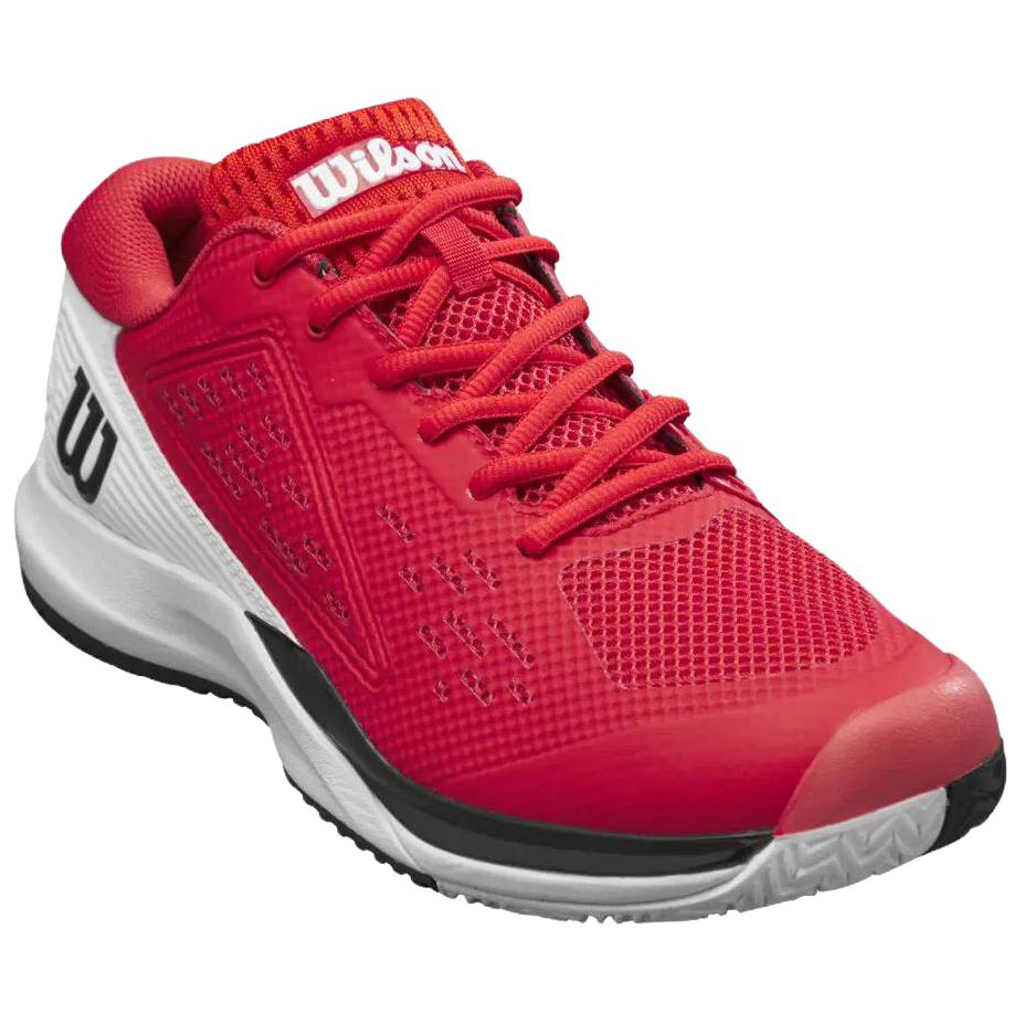 Wilson Rush Pro Ace Cushioning Abrasion Resistant Cushioning, Wear Resistant Low top Tennis Shoes Men’s Red White