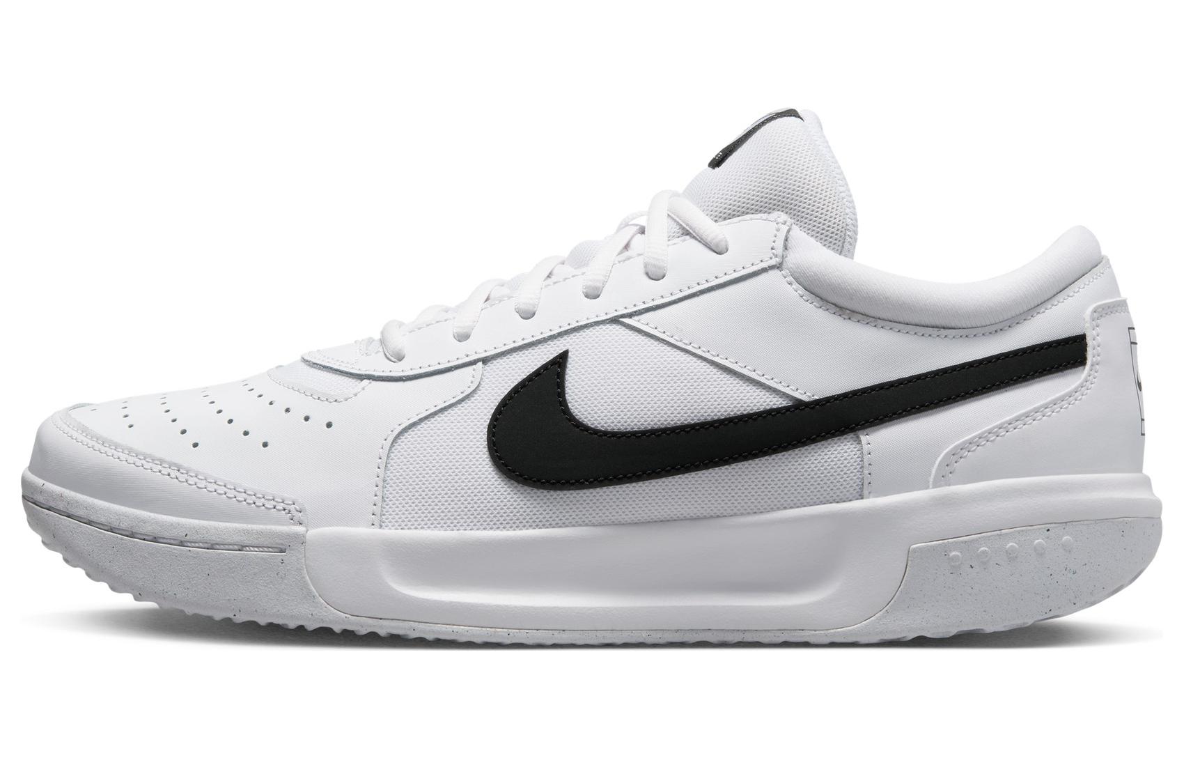 Nike Court Lite 3 Fabric Synthetic Leather Zoom Shock Absorbing Breathable Low Top Tennis Shoes Men's Gray