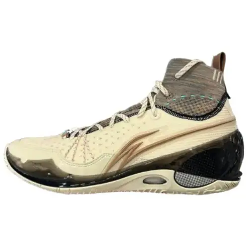 LiNing Wade 808 III Ultra V2 comfortable and versatile shock-absorbing and wear-resistant high-top basketball shoes men's black and white