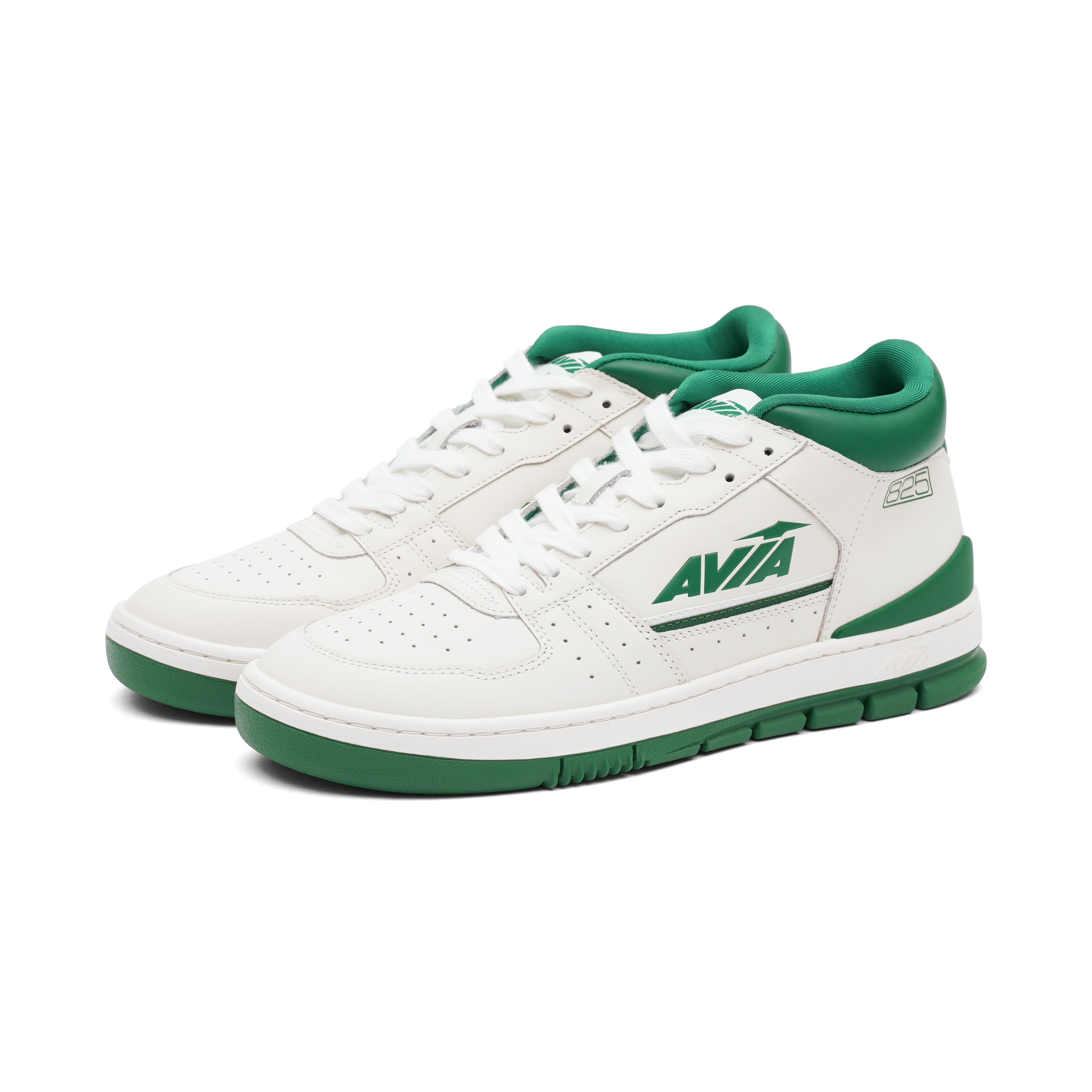 AVIA 825 Slip Resistant Abrasion Resistant Mid top Vintage Basketball Shoes Men’s White Green