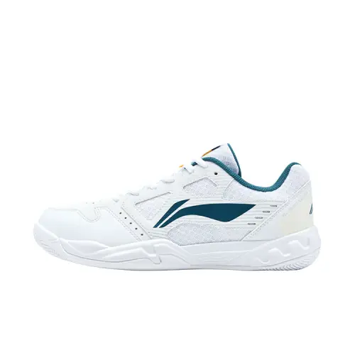 Li Ning Light Feather Low top Badminton Shoes Unisex White Green