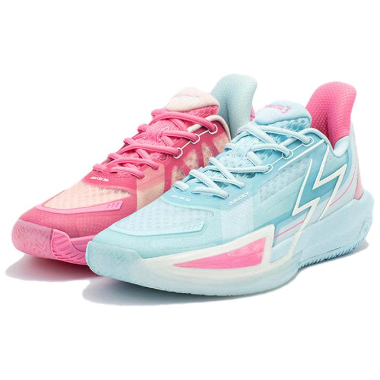 361° Big3 4.0 QUICK inversion comfortable mesh shock-absorbing non-slip wear-resistant breathable low-top basketball shoes men and women same style blue pink