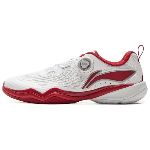 Li Ning Slip Resistant, Abrasion Resistant, Breathable Casual Scenario Low top Table Tennis Shoes Unisex White Red