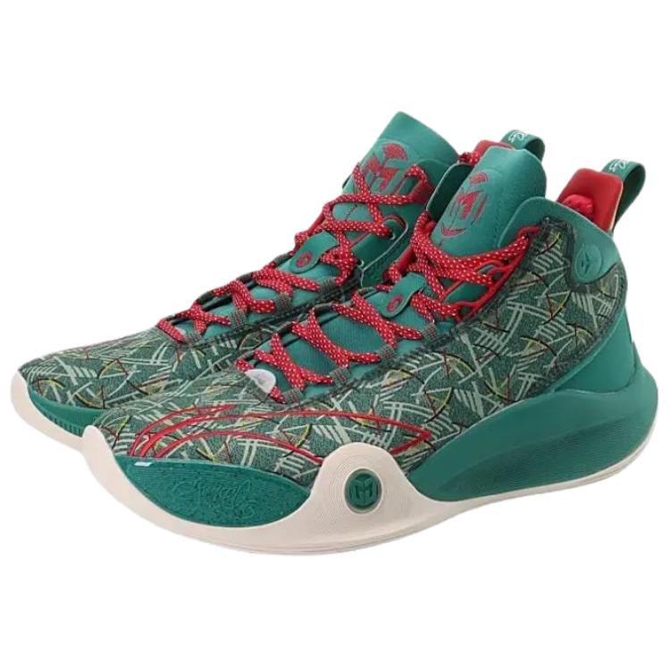 Li Ning CJ 1 Cushioning Breathable Slip Resistant Mid top Basketball Shoes Unisex Green