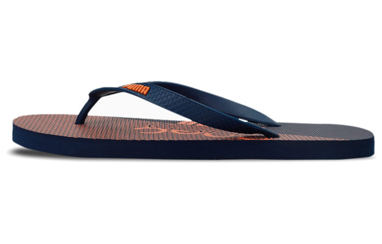 PUMA Puma One8 Virat Kohli outdoor flat rubber sole flip-flops, same style for men and women, black and orange