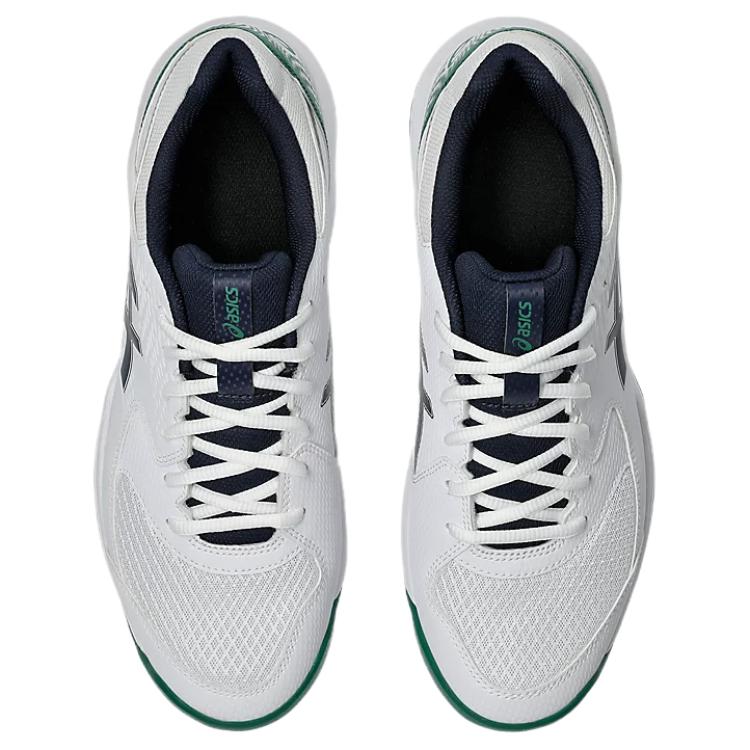 ASICS Gel Dedicate 8 Cushioning, Wear Resistant Low top Tennis Shoes Men’s White Blue