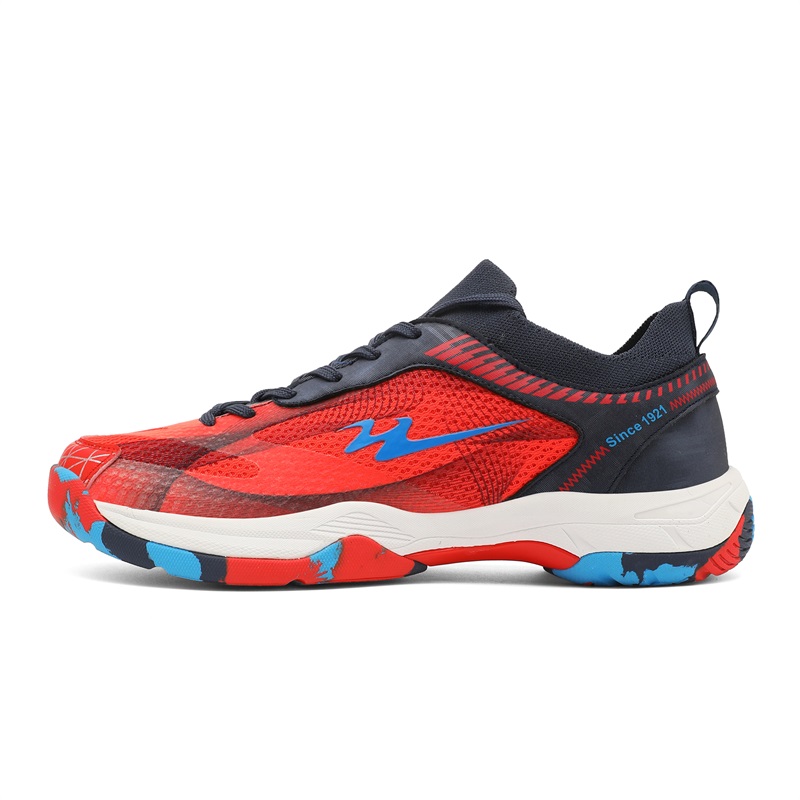 Binary Slip Resistant Lightweight Non slip Lightweight Low top Badminton Shoes Unisex Red