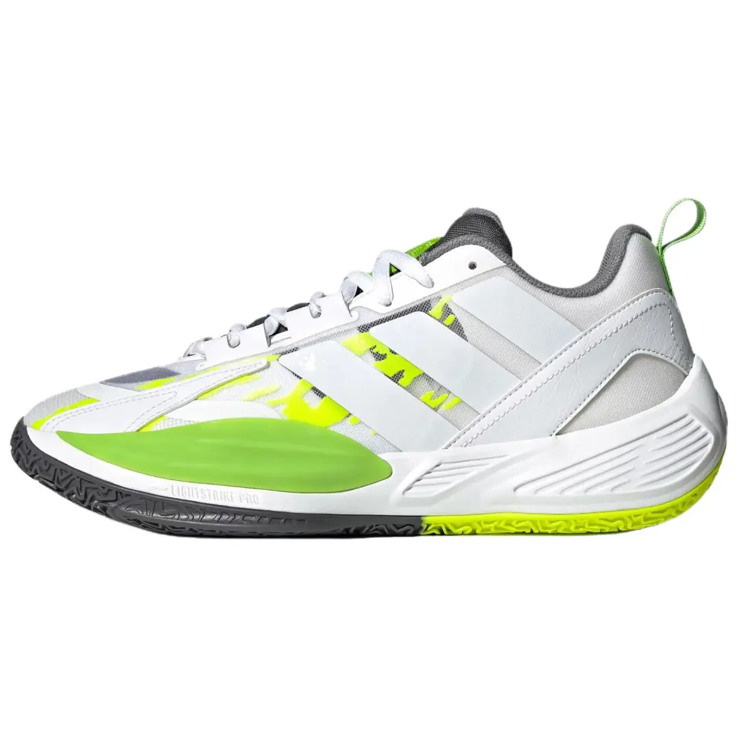Adidas XENOBURST Slip Resistant Abrasion Resistant Low top Basketball Shoes Men's White Green