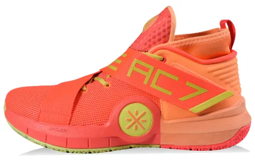 LiNing Li Ning City 7 Wade Series Comfortable and Versatile Non-slip and Wear-Resistant Mid-top Basketball Shoes Men's Fluorescent Orange