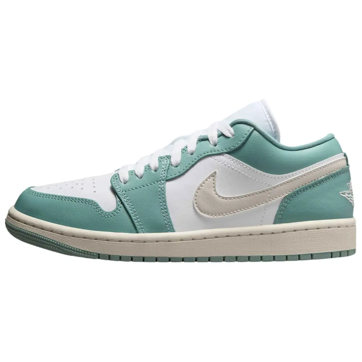 Jordan Air Jordan 1 Low top Vintage Basketball Shoes Women's White Green