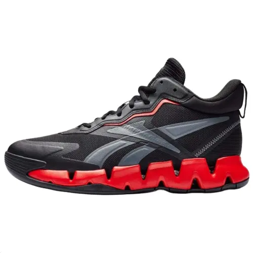 Reebok Zig Encore Soft And Comfortable Low top Basketball Shoes Men's Black Red