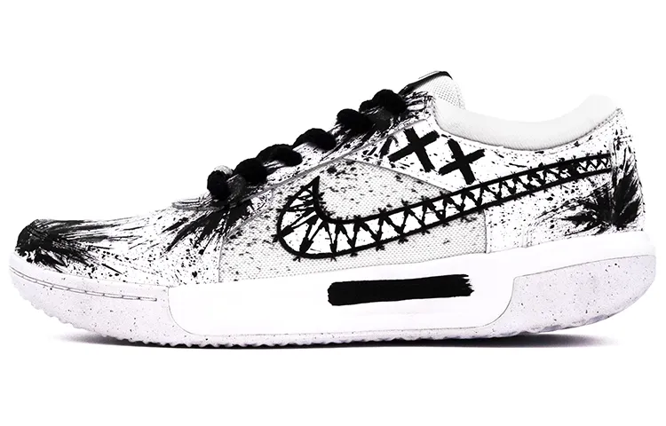 Nike Court Lite 2 Low top Tennis Shoes Men's Black White Gray