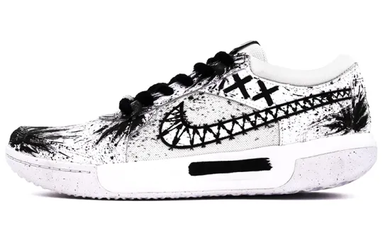 Nike Court Lite 2 Low top Tennis Shoes Men's Black White Gray