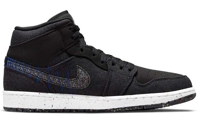 Jordan 1 Mid Crater Black