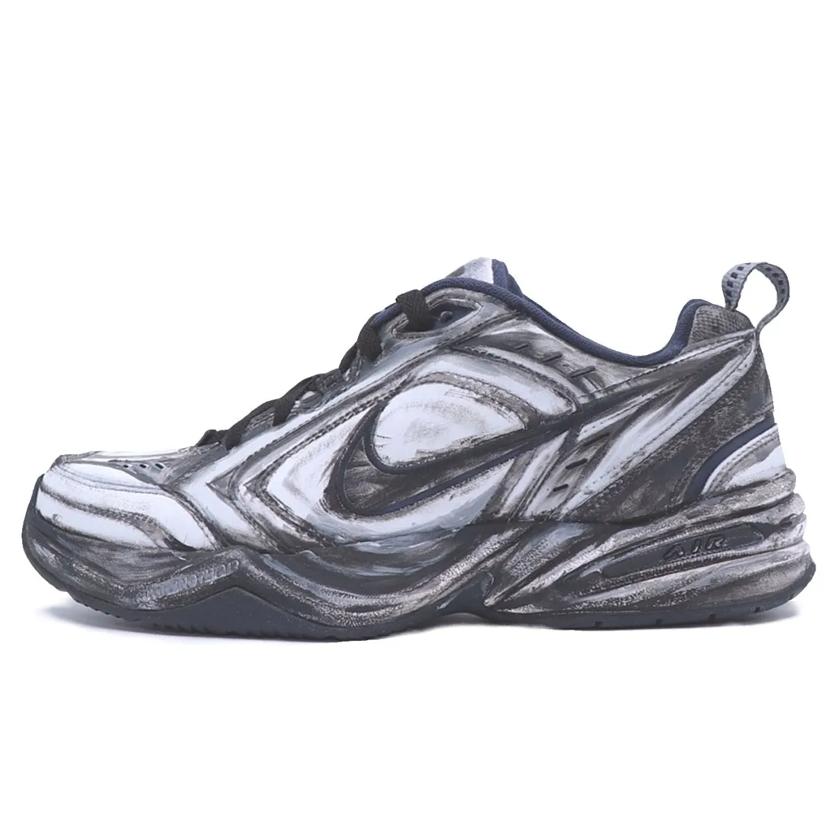 Nike Air Monarch 4 Chunky Sneakers Unisex Low Top Black/Gray