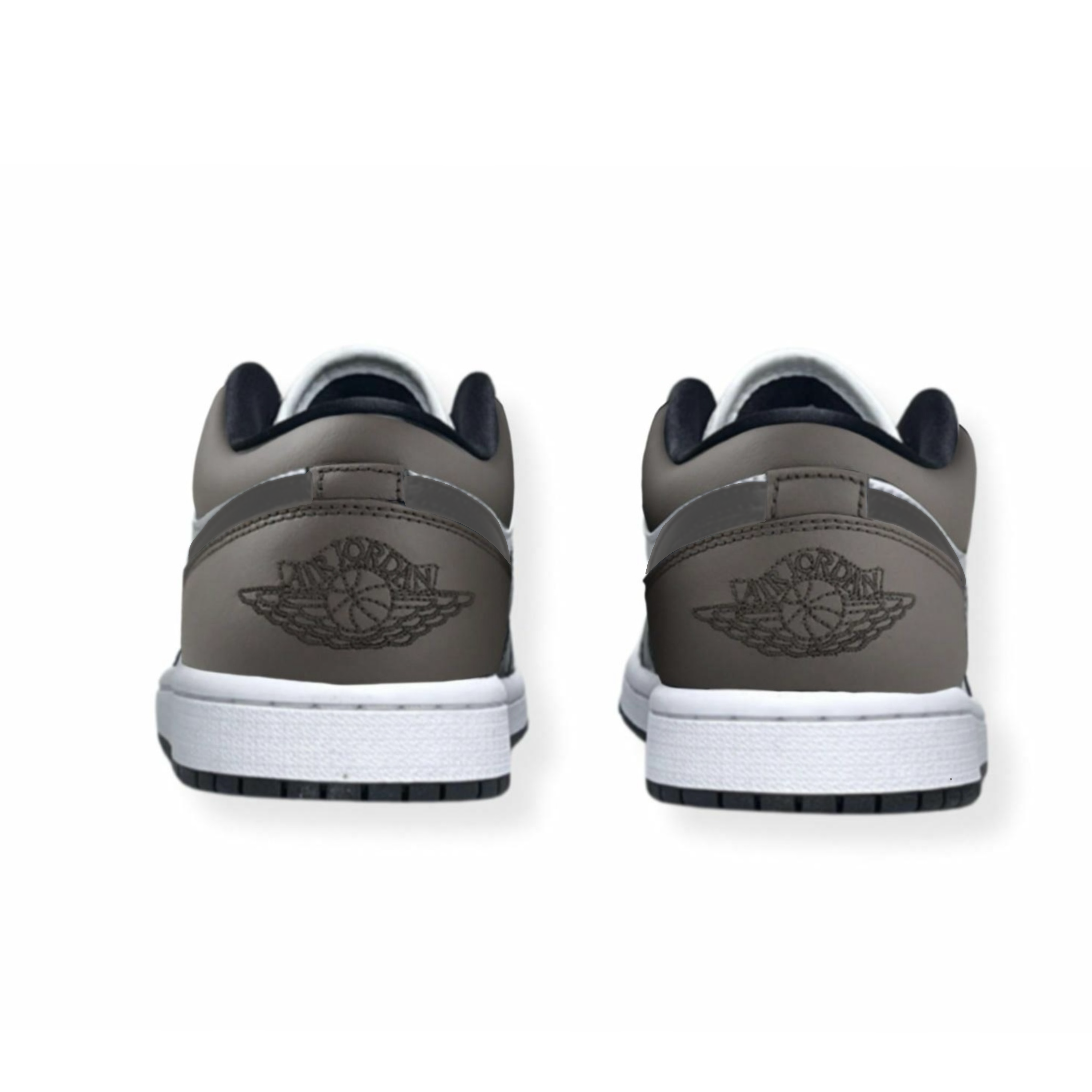 Jordan Air Jordan 1 Cushioning Slip Resistant Low top Vintage Basketball Shoes Women’s Black White Brown