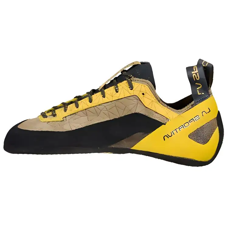 LA SPORTIVA Leather Slip Resistant Abrasion Resistant Low top Rock Climbing Shoes Unisex Yellow