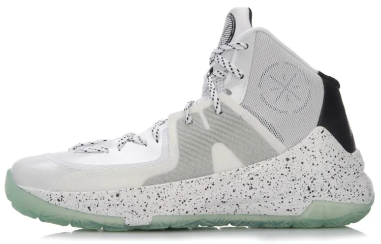 Li Ning All In Team 3.5 Cushioning Slip Resistant Abrasion Resistant High top Basketball Shoes Men's Gray White