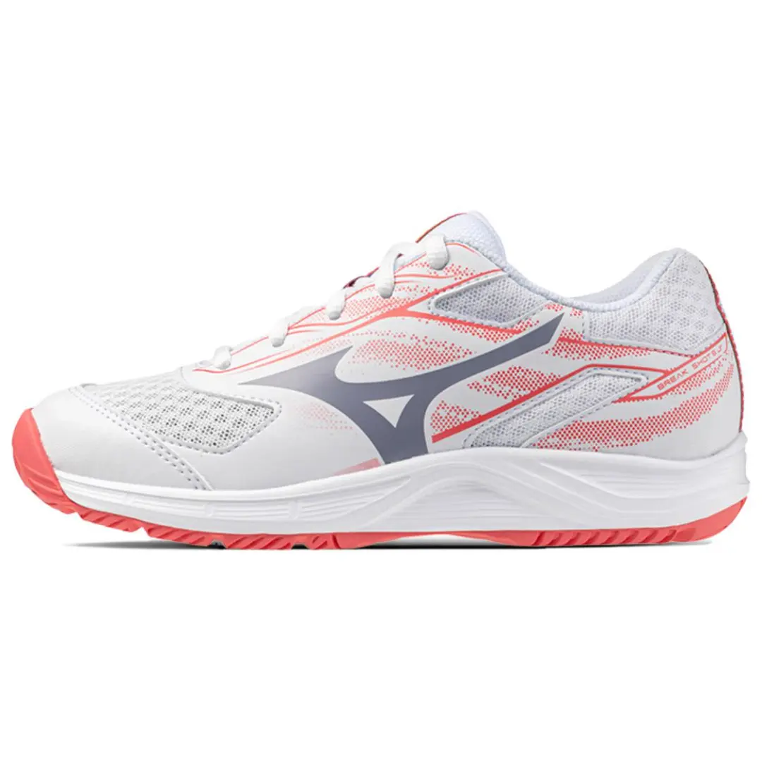 Mizuno BREAK SHOT 5 Jr.AC General Training Cushioning, Wear Resistant Tennis Shoes Unisex White Orange