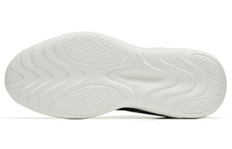 Anta Textile, Synthetic Leather Cushioning Slip Resistant Abrasion Resistant Low top Training Shoes Men's Black White