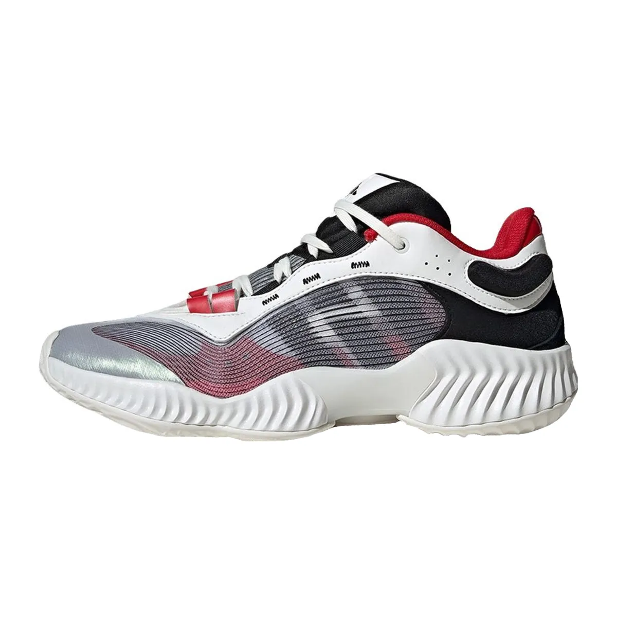 Adidas PRO VENTILATE LOW Comfortable And Lightweight Low top Basketball Shoes Men's White Black Red