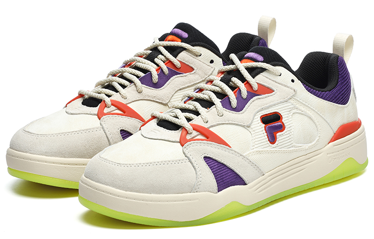 FILA FUSION KICKDX Smash Pack Sports Low top Vintage Basketball Shoes Men’s White Purple