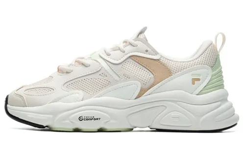 FILA Fila Mars 2 Mars 2.0 mesh fabric cow head leather pig head leather comfortable low top dad shoes women's eggnog color