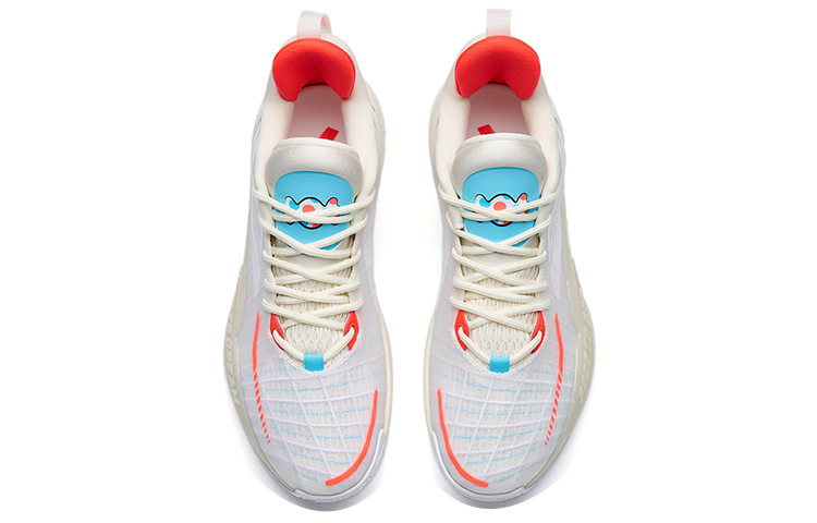 Anta Light Horseman 3 Nitrogen Technology Mid top Performance Basketball Shoes Men’s White Red Blue
