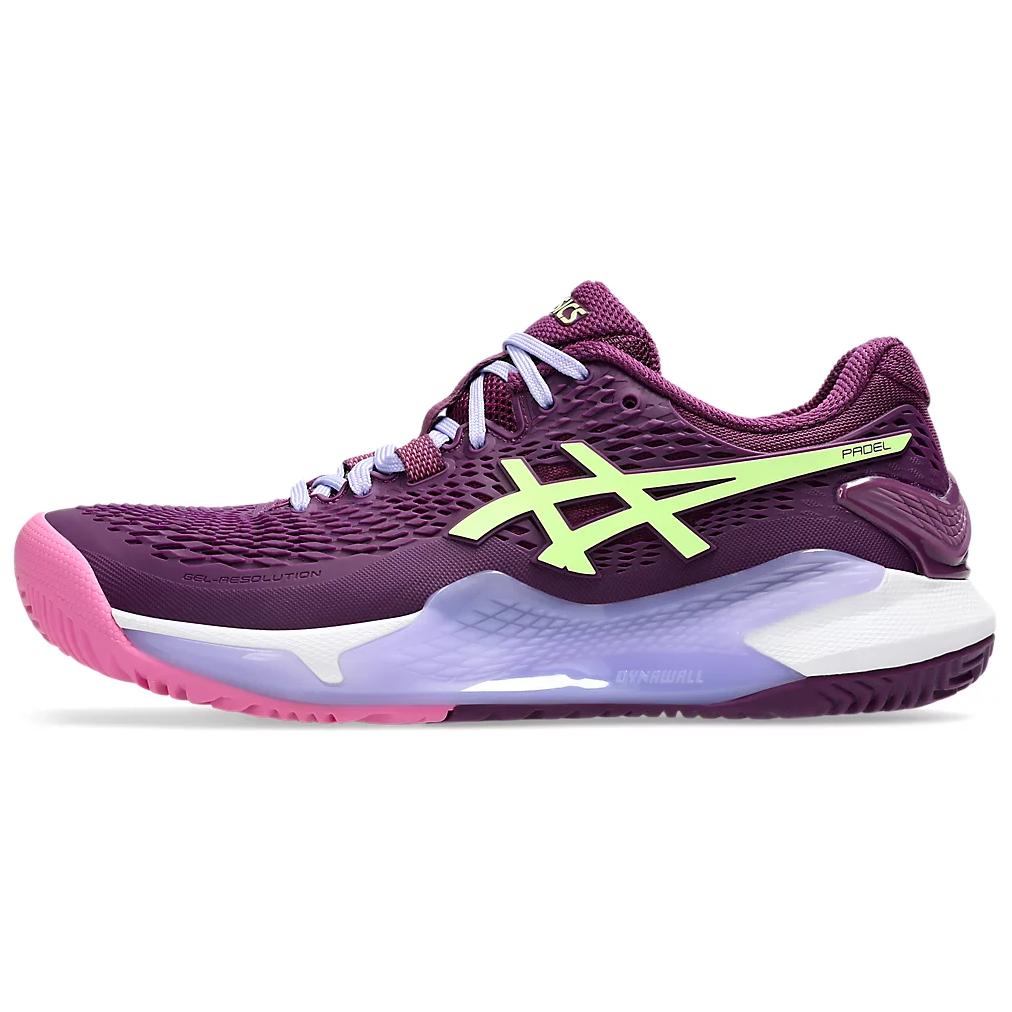 ASICS Gel Resolution 9 Padel Deep Mauve Lime Green Women’s