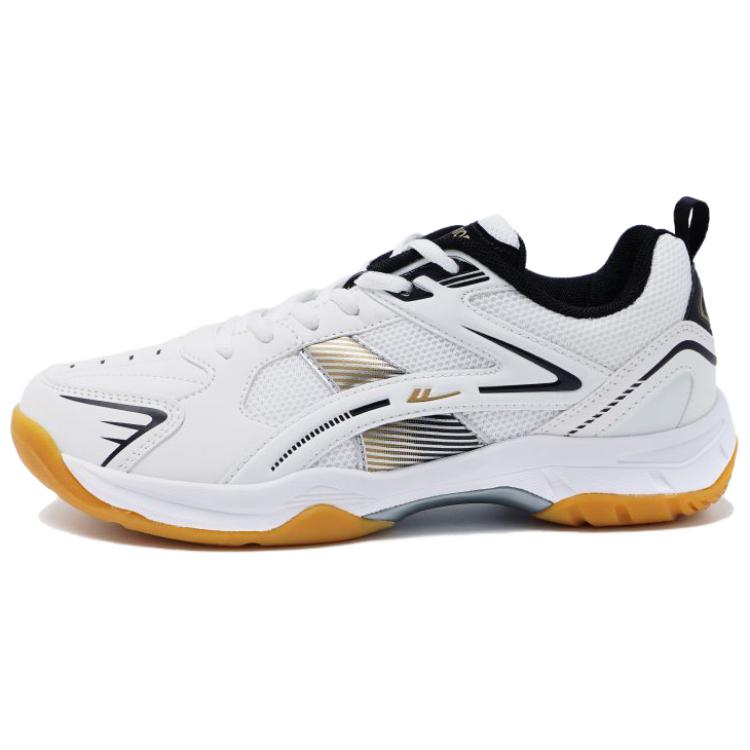 Warrior Cushioning Abrasion Resistant Breathable Low top Badminton Shoes Unisex White