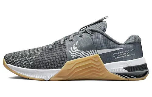 Nike Metcon 8 shock-absorbing, non-slip and wear-resistant low-cut training shoes for men and women, gray and white