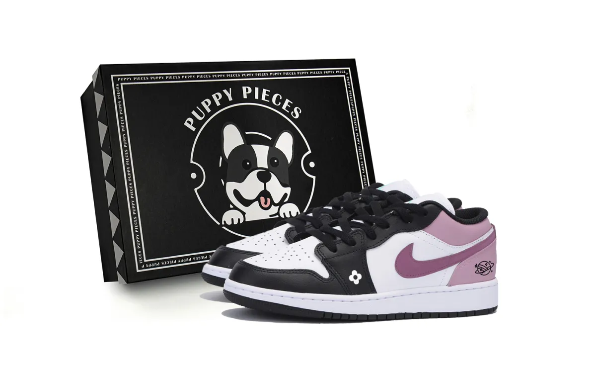 Jordan Air Jordan 1 Low top Vintage Basketball Shoes Men's White Pink
