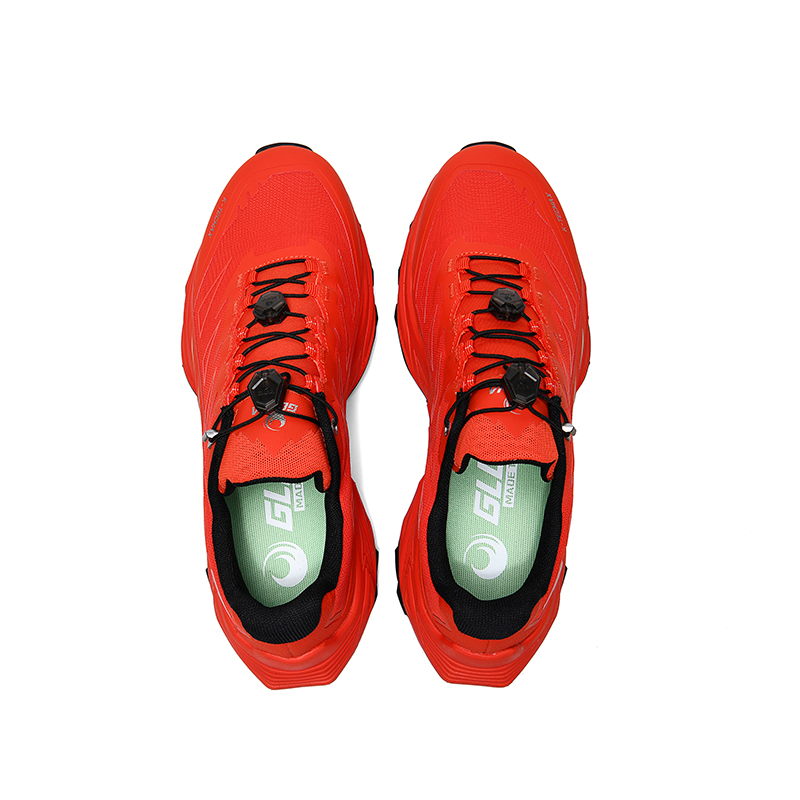 GLUNA Trail Running Shoes Unisex Fiery Red