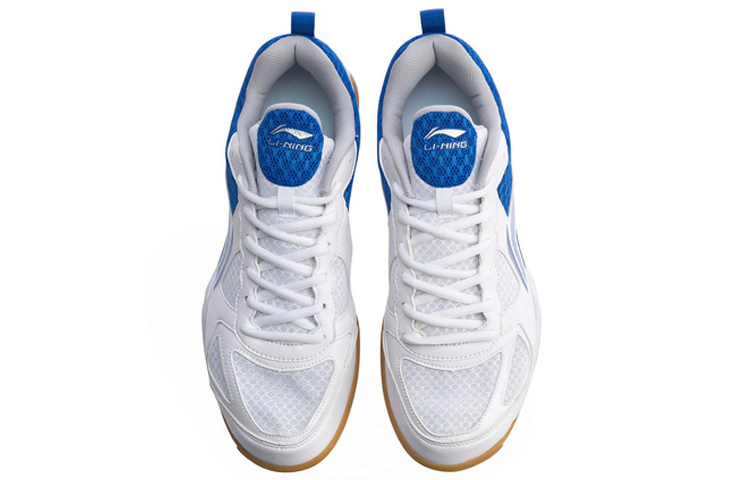 LINING Men’s Table Tennis Training Shoes — White/Blue