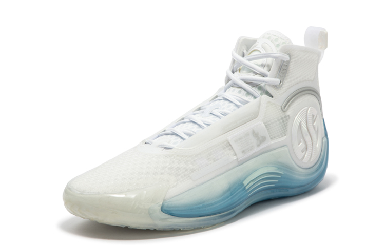 RENZHE x 361° AG4 SOAR Ren Zhe Cushioning Breathable Cushioning Breathable Mid top Basketball Shoes Men’s White Blue