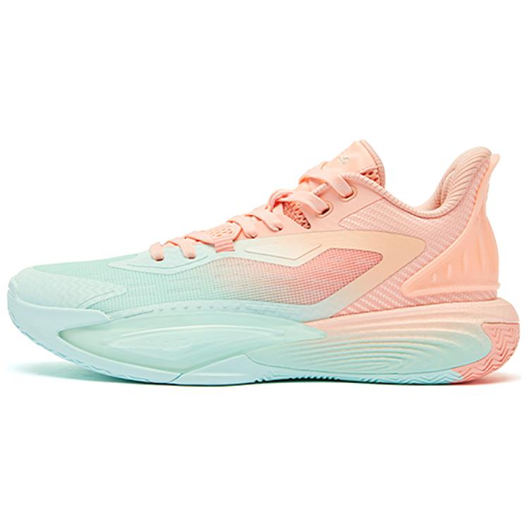 QIAODAN Prickle 7.0 Slip Resistant Slip Resistant Low top Basketball Shoes Men’s Blue Pink