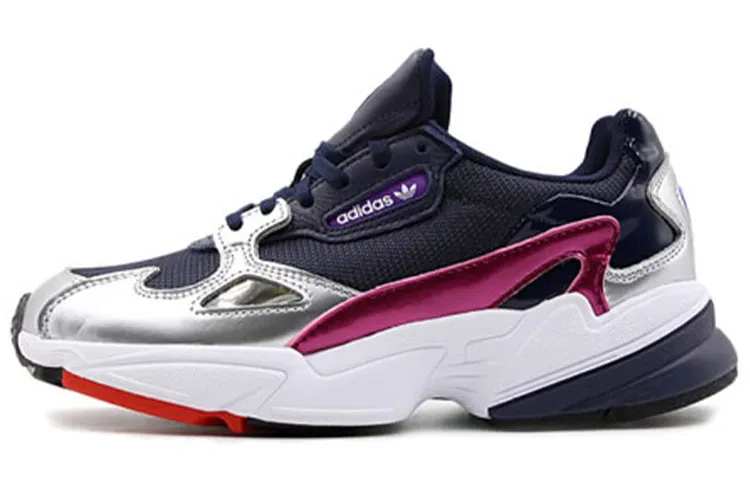Adidas Originals Falcon Collegiate Navy Silver Metallic Cushioning Slip Resistant Abrasion Resistant