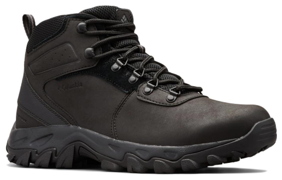 Columbia Hiking Leather Slip Resistant, Abrasion Resistant, Waterproof Mid top Outdoor Shoes Men’s Black
