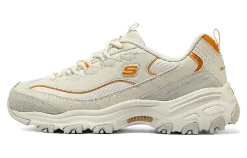 Skechers D'LITES Mocha Bear Low top Chunky Sneakers Women's Natural/Orange