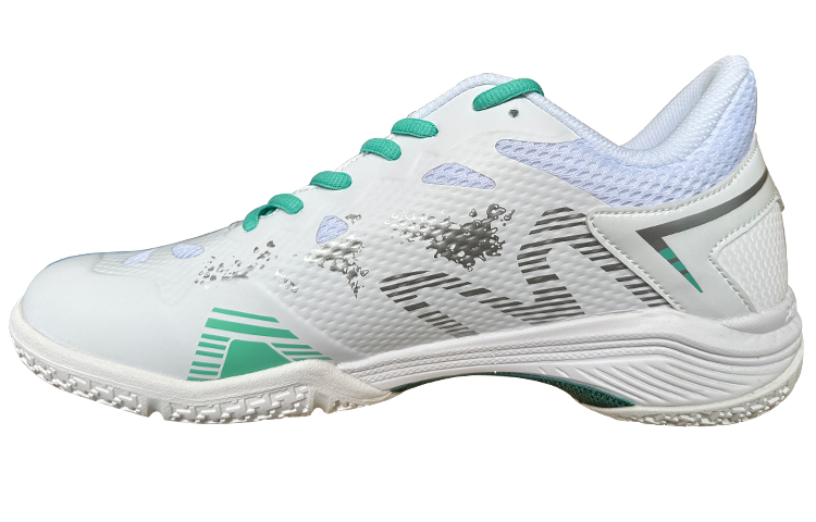 BONNY Slip Resistant Abrasion Resistant Low top Badminton Shoes White Green