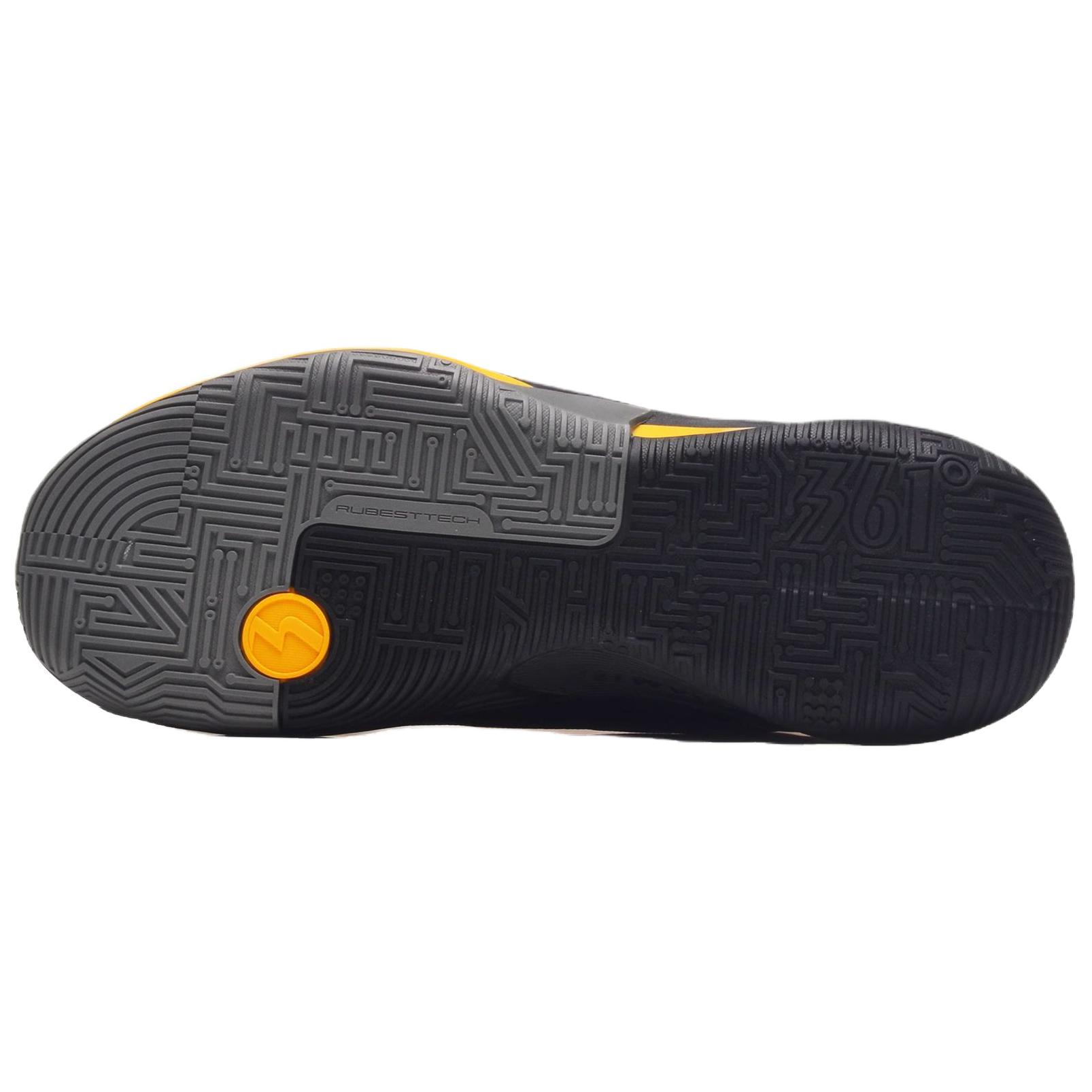 361° Cushioning Slip Resistant Low top Basketball Shoes Men’s Black Gray Yellow