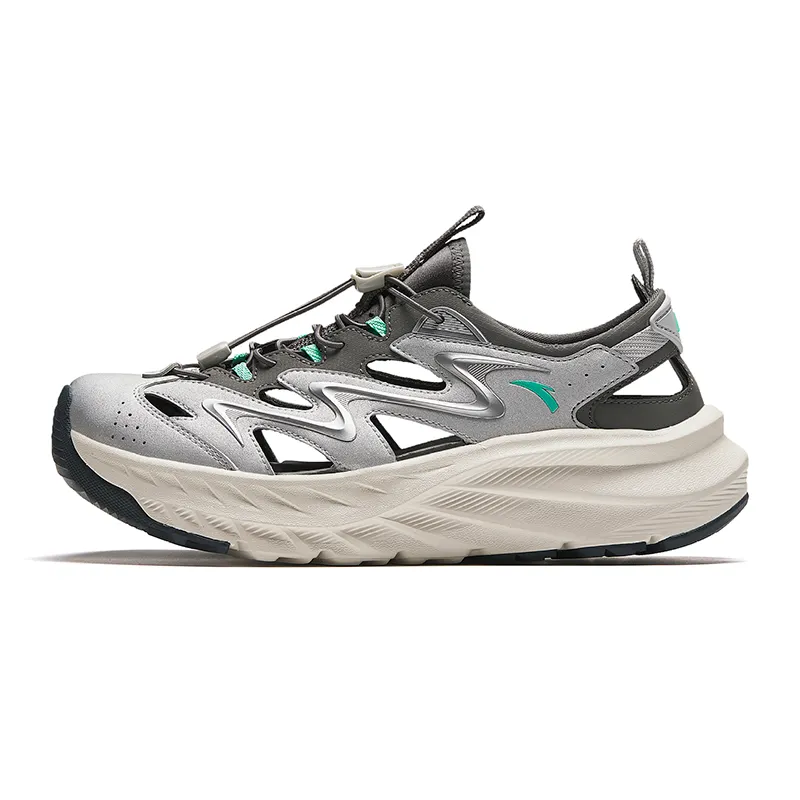 Anta Slip Resistant River Trekking Shoes Men's Silver Gray