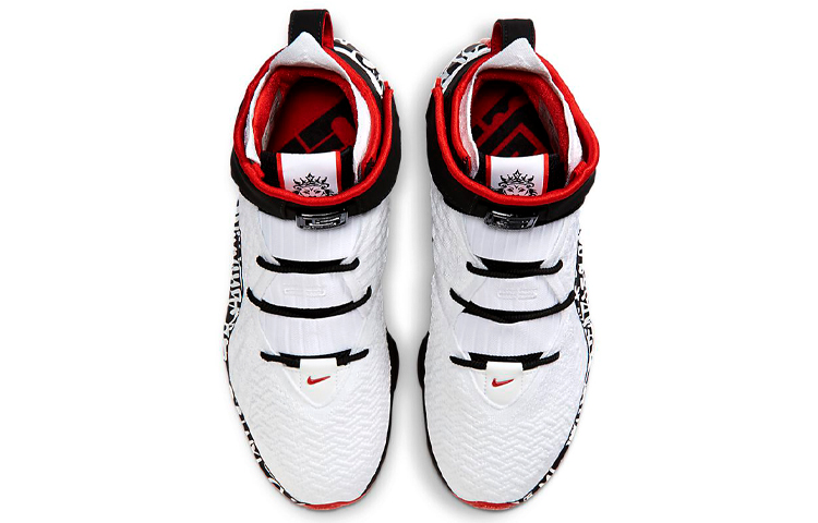 Баскетбольные кроссовки Nike Lebron 17 (бело-черные) — фото 4