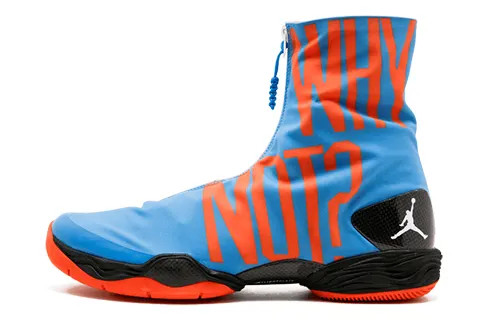 Jordan Air Jordan 28 comfortable and versatile shock-absorbing anti-slip high-top basketball shoes men's blue