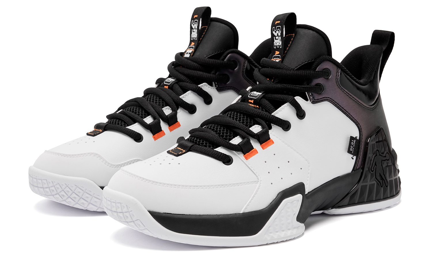 QIAODAN Killing Move 1.0 Basketball Shoes Men’s Mid Top Jordan White/Black