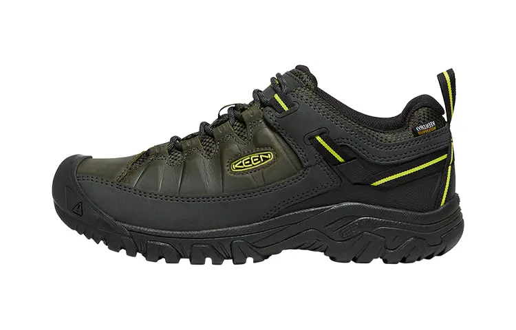 Keen Targhee 3 Wp Slip Resistant Low top Mountaineering Hiking Shoes Outdoor Shoes Men's Black, Jasper